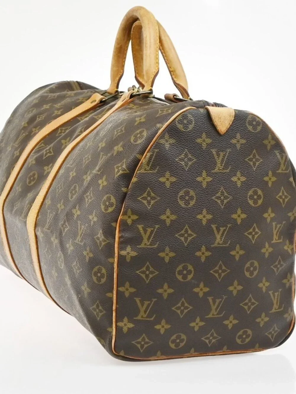 LOUIS VUITTON Keepall 50 Travel Hand Bag Monogram Leather Brown M41426 73YH911 - Picture 2 of 15